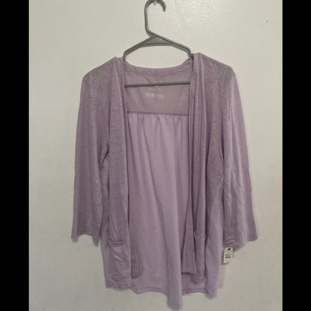 Talbots Lilac cardigan